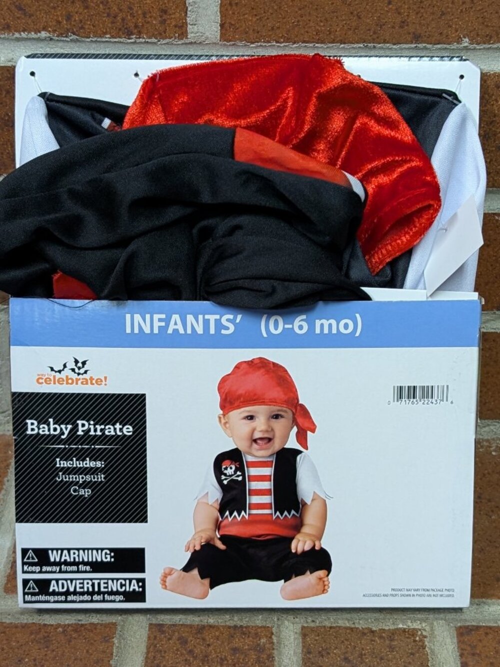 Celebrate! Infants' Baby Pirate Costume - size 0-6 months - NIP